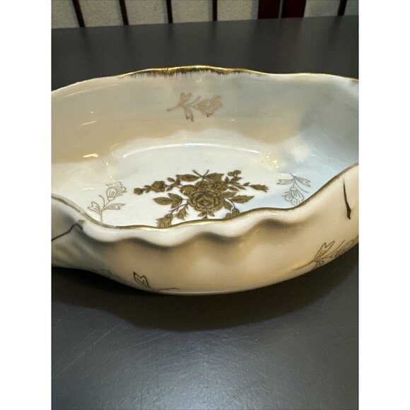 Eisenberg Polzellanfabrik Kalk G M.b.H. Porcelain Handled Candy Bowl 8099 Antiqu - Picture 11 of 16